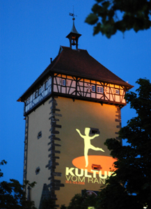 Tübinger Tor mit Kultur-vom-Rande-Logo